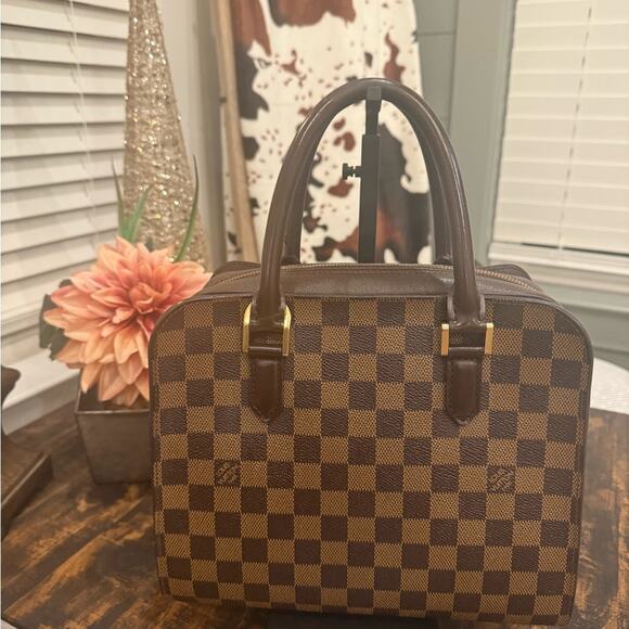 Authentic Louis Vuitton Damier Ebene Triana Leather Handbag VI0094 w/COA - Picture 13 of 16